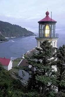Lookout Prints: NA, USA, Oregon, near Florence Heceta Head Lighthouse, on Heceta Head, 205 feet