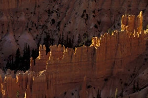 Images Dated 14th April 2004: N.A. USA, Utah, Bryce Canyon National Park. View fo canyon and erosion formations