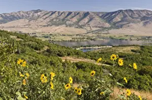 Ogden Prints: NA, USA, Utah, Ogden. Pineview Reservoir in Ogden Valley provides recration