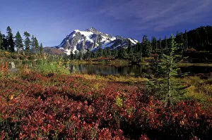 Images Dated 8th March 2004: NA, USA, Washington, Heather Meadows RA Mount Shuksan at Heather Meadows; fall