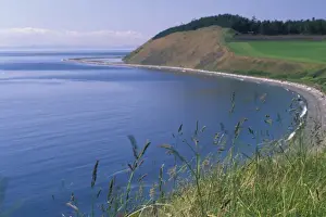 Cove Prints: NA, USA, Washington, Whidbey Island Beach and bluff at Ebeys Landing National