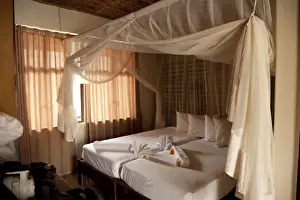 Etosha Np Prints: Namibia, Etosha National Park. View of a room at the Okaukuejo Lodge