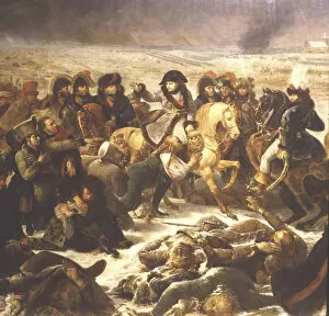 Napoleon at the Battle of Eylau. 1807. Painting by Gros. FRANCE