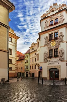 Europe Collection: Narrow wet cobblestone streets in Old Town in Prague, Czech Republic