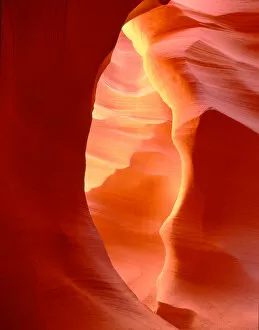 NASC-240a Glowing sandstone walls. Lower Antelope Canyon, Navajo Nation, Arizona