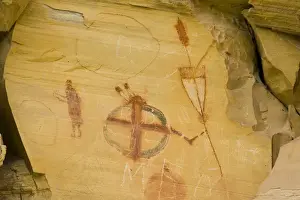 Shield Prints: Native American Pictographs at Bear Gulch site near Lewistown Montana