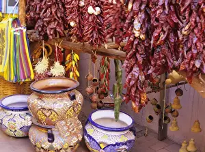 Pottery Prints: Native American pottery and traditional ristras in historic and charming Santa Fe