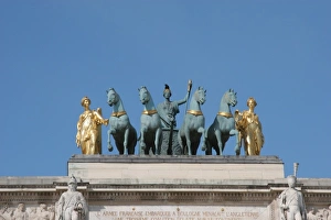 Images Dated 23rd September 2005: Neoclassical Art. Arc de Triomphe du Carrousel. Carrousel quadriga by Baron Francois