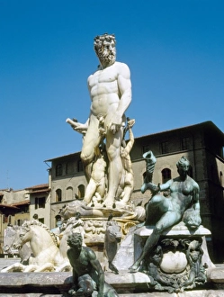 Neptune Prints: Neptune Fountain with the Neptune statue in the middle