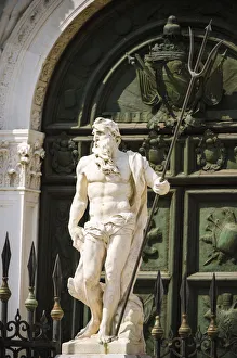 Neptune Prints: Neptune statue at the entrance to the Arsenal, Venice, Veneto, Italy