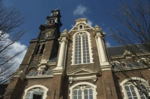 Rembrandt Prints: The Netherlands (aka Holland), Amsterdam. Westerkerk (aka West Church) 17th century
