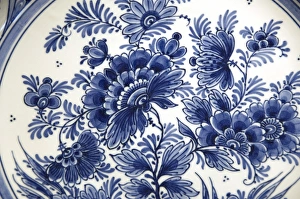 Pottery Prints: Netherlands (aka Holland), Delft. Royal Delft Factory since 1653. Classic Blue Delft
