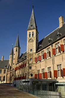 Zeeland Prints: Netherlands (aka Holland), Zeeland, Middelburg. Middelburg Abbey dates back to 1100