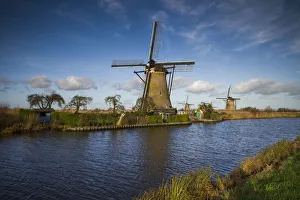 Netherlands, Kinderdijk, Traditional Dutch windmills