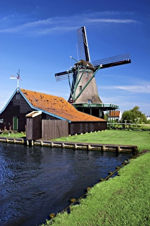 Netherlands, North Holland, Zaanstad, Zaanse Schans, windmills