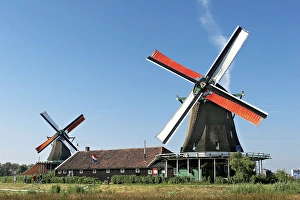 Netherlands, North Holland, Zaanstad, Zaanse Schans, windmills