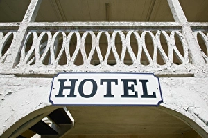 Images Dated 13th October 2007: New Caledonia, Central Grande Terre Island, LA FOA. Hotel Banu- Hotel sign