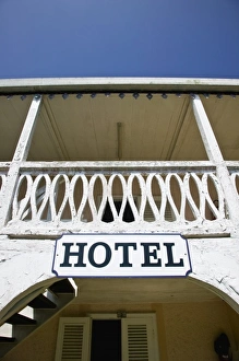 Images Dated 13th October 2007: New Caledonia, Central Grande Terre Island, LA FOA. Hotel Banu- Hotel sign