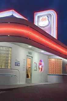 Historic Route Prints: New Mexico, Albuquerque. The 66 Diner along historic Route 66 Albuquerque, New Mexico
