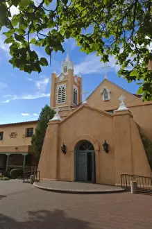 Albuquerque Prints: New Mexico, Albuquerque. Historic San Felipe de Neri Church Old Town Albuquerque