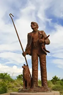 Albuquerque Prints: New Mexico, Albuquerque. Sculpture Garden of the Albuquerque Museum Old Town Albuquerque