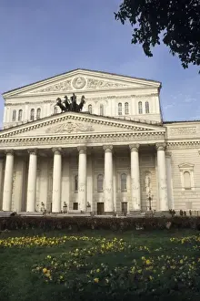Moscow Prints: The new Russia Moscow the famous Bolshoi Theater exterior for concerts and culture