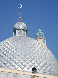 Mosque Prints: The new Sulaiman Too Mosque. City Osh in the Fergana Valley close to the border to