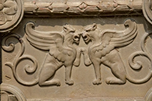 Images Dated 28th May 2012: New York, Buffalo. Historic downtown art deco building, ornate facade detail