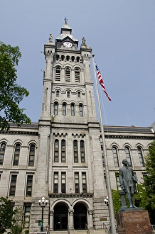 New York, Buffalo. Historic Erie County Hall & clock tower (old city hall & courthouse)