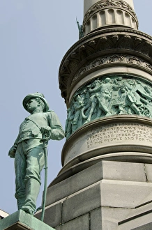 Images Dated 28th May 2012: New York, Buffalo, Lafayette Square. Downtown Civil War monument, Soldiers and Sailors