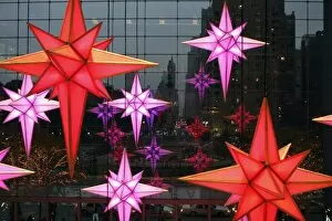 In New York City. Christmas decoration inside Time Warner Center, on Columbus Circle