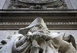 Low Angle Prints: In New York City. Statues adorning the Washington Square arch in the West Village