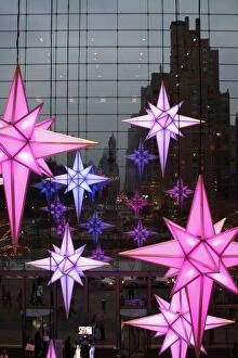 In New York City.Christmas decoration inside Time Warner Center, on Columbus Circle