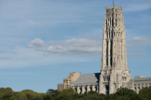 Images Dated 19th September 2012: New York, New York. Historic Riverside Church, c. 1930, Neo-Gothic architecture