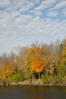 Riverfront Prints: New York, Oswego Canal. Fall views along the Oswego Canal between lock 6 and lock 5