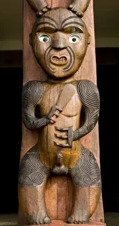Representation Prints: New Zealand, Auckland Region, Waitakere Ranges Regional Park. Part of a Pou guardian
