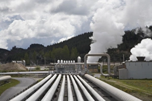 Images Dated 20th October 2009: New Zealand, North Island, near Taupo, Wairakei Geothermal Power Station