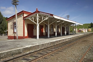 Wairarapa Prints: New Zealand, North Island, Wairarapa, Historic Railway Station, Ormondville, Tararua