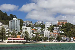 New Zealand, North Island, Wellington, Oriental Parade, buildings