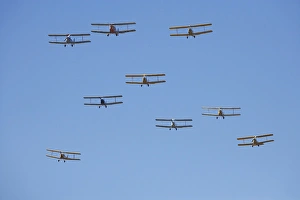 New Zealand, Otago, Wanaka, Warbirds Over Wanaka, De Havilland DH 82A Tiger Moth Biplanes
