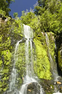 Images Dated 8th April 2008: New Zealand, South Island, Ngakawau. Mangatini Falls along Charming Creek Walkway