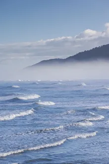 New Zealand, South Island, West Coast, Greymouth, beach, fog