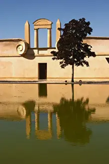 Chateau Longueville Prints: The newly built winery and pond at The Chateau Baron Pichon Longueville in Pauillac
