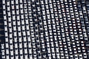 Images Dated 24th June 2015: Newly imported vehicles at Ports of Auckland, Auckland, North Island, New Zealand