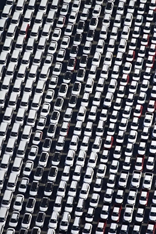 Cars Prints: Newly imported vehicles at Ports of Auckland, Auckland, North Island, New Zealand