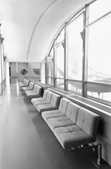 Black and White Gallery: Nice France, Gallery Seating Museum of Modern Art