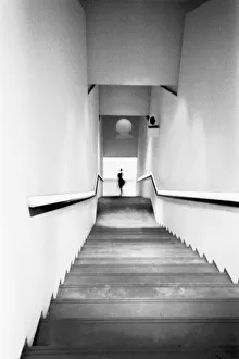 Black and White Gallery: Nice France, Staircase Museum of Modern Art