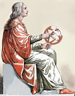 Polish Prints: Nicolaus Copernicus (1473-1543). Polish astronomer. Nineteenth-century engraving