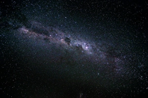 Dark Prints: Night sky and milky way, Simpson Desert, Queensland, Australia