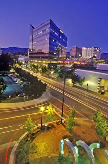 Night time look at downtown Boise Idaho
